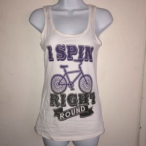 Chin-up apparel I Spin Right Round workout tank